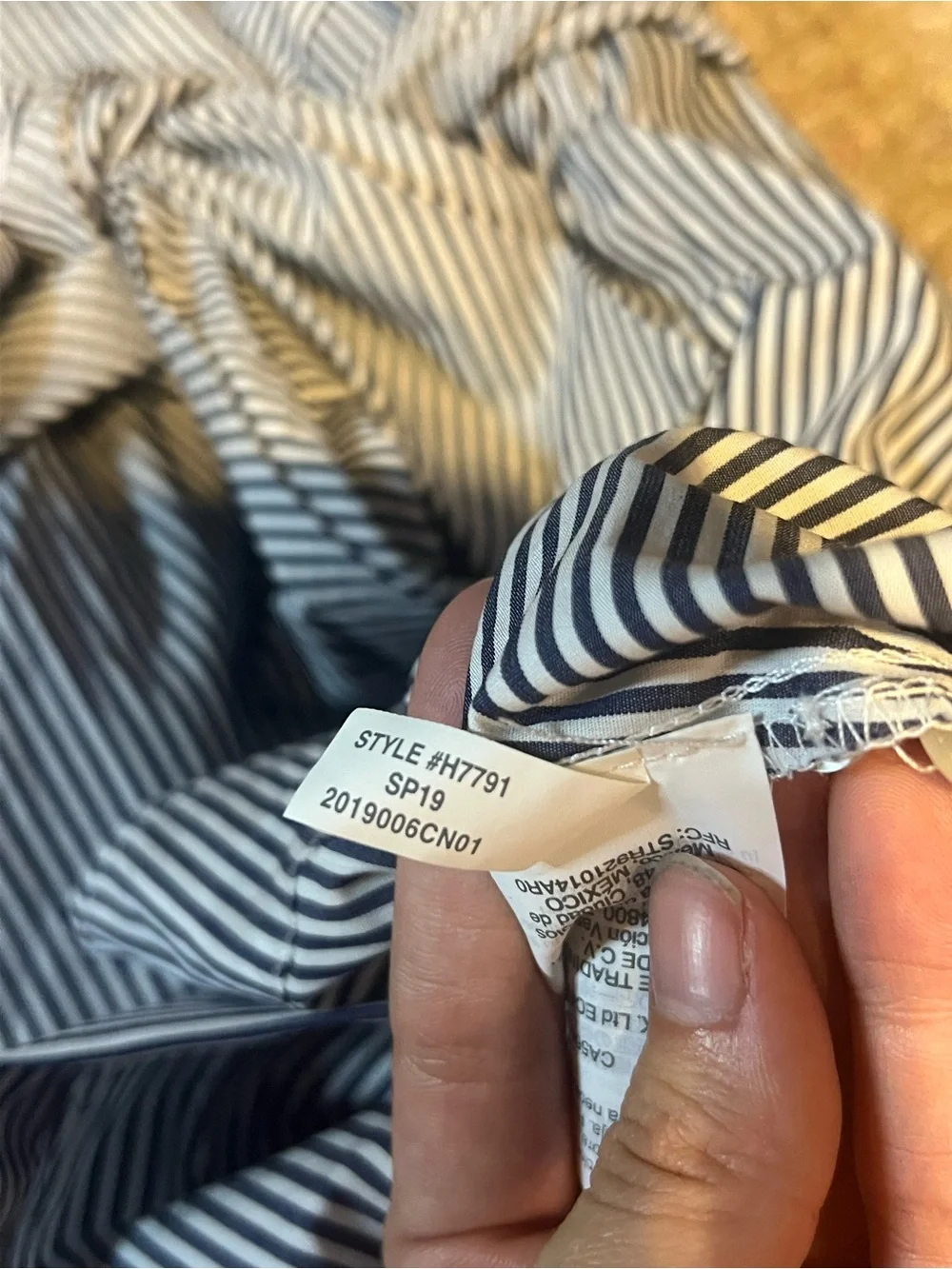 NWT J.Crew Tie-Waist Shirtdress Pockets Striped Cotton Poplin Blue White Size 4